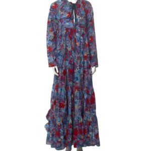 Eywasouls Malibu Floral Print Long Oversized Tent Dress womens, L/XL, New